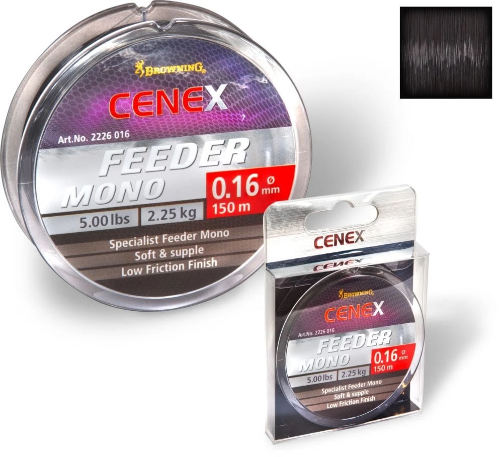 Browning Cenex Feeder Mono Black Nylon 150m 0,22mm 2 Browning Cenex Feeder Mono Black Nylon 150m 0,22mm - Afbeelding 2